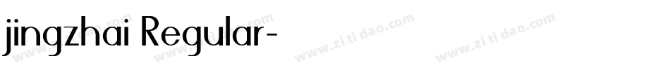jingzhai Regular字体转换